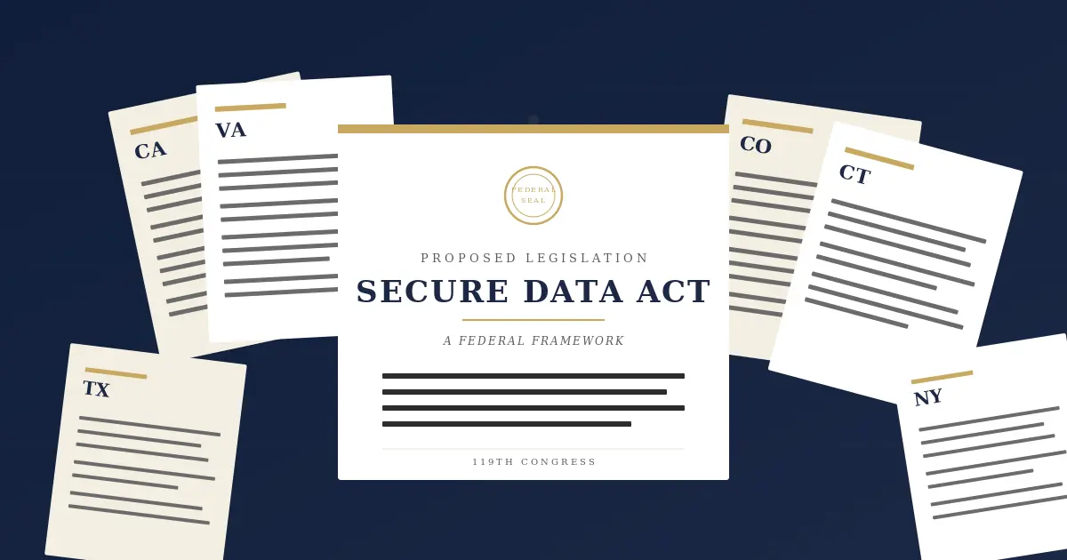Rikka Law blog post illustration: Federal Privacy on the Horizon: What the SECURE Data Act Could Mean for Businesses