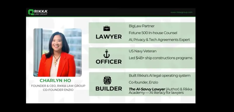 Video thumbnail: Webinar for Law Firm Owners: Building AI Into your Practice | Charlyn Ho in the Spotlight