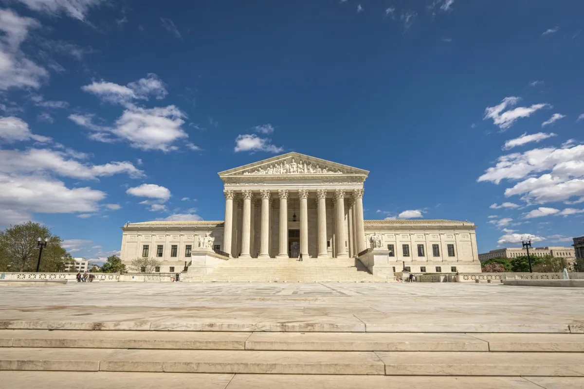 Supreme Court building representing the evolving legal and regulatory landscape around AI governance responsibilities for law firms and legal professionals